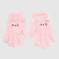 Gloves with animal embroidery for Girls