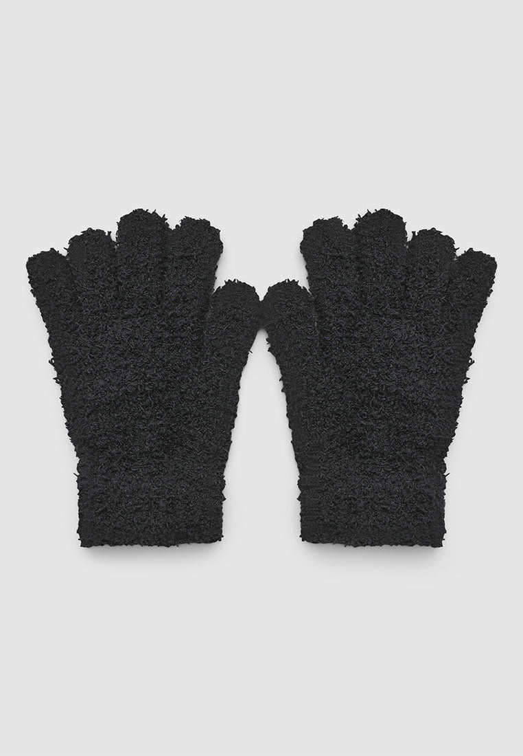 Women's Soft five-finger gloves in solid colour