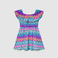 Aztec Print Ruffle Dress for Girls