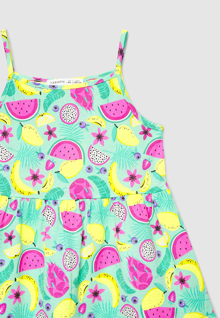 Fruit Punch Tiered Sun Dress for Girls