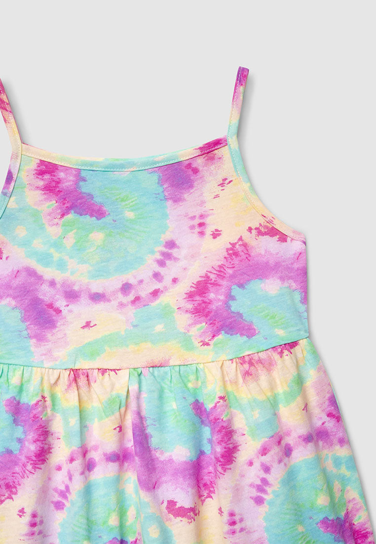 Tie-Dye Print Dress for Girls