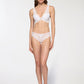 Women's Lace Front Cross Detail Push-Up Bra