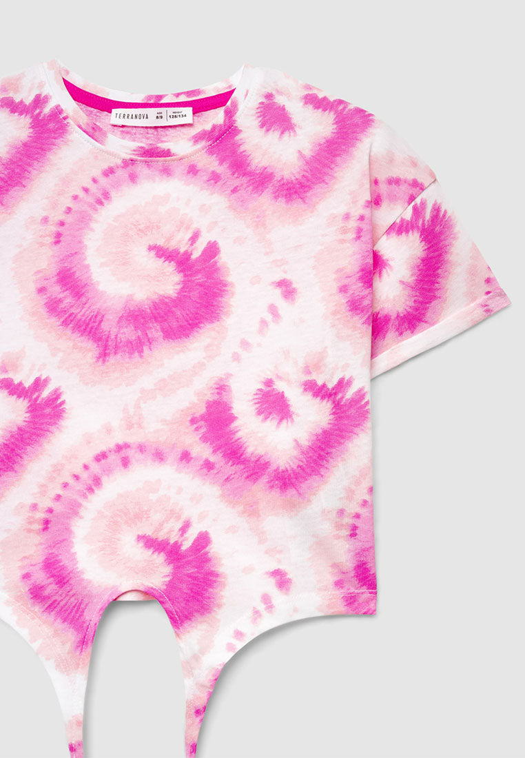 Knot Tie-dye Shirt for Girls