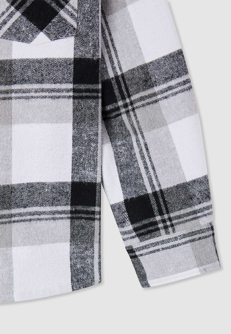 Checked shirt with pockets for Boys