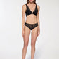 Women's Lace Front Cross Detail Push-Up Bra