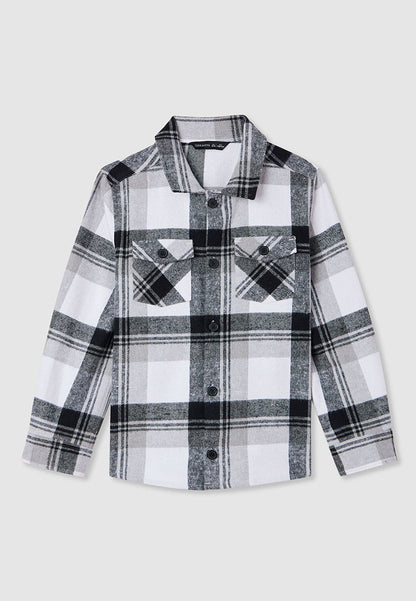 Checked shirt with pockets for Boys