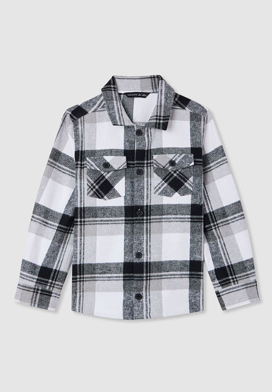 Checked shirt with pockets for Boys