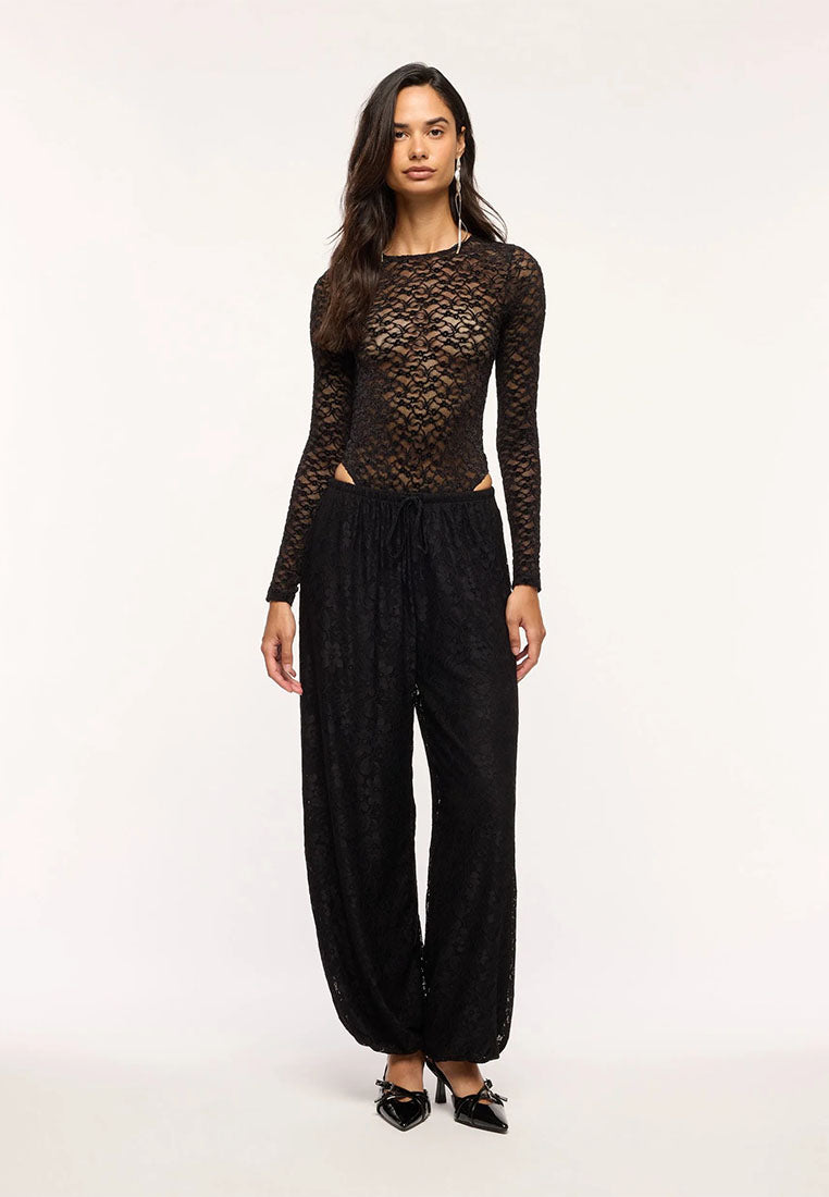 Women's Long-sleeved lace Bodysuit