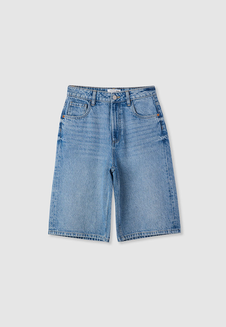 Women's Wide-Leg Denim Shorts