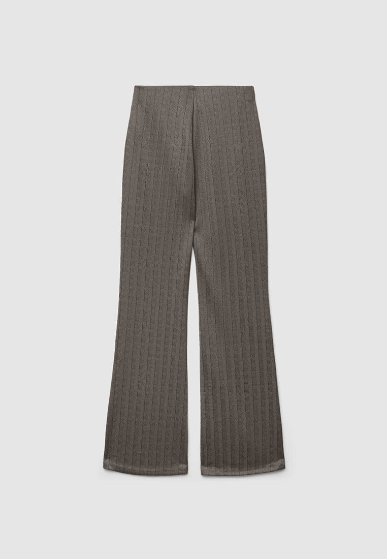Women's Herringbone Flared Trousers
