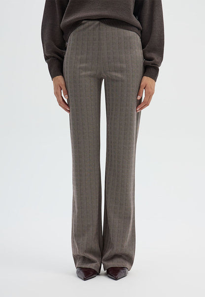 Women's Herringbone Flared Trousers