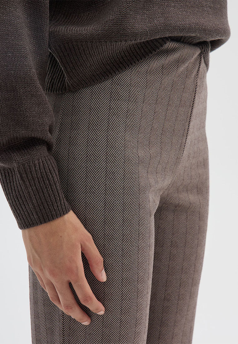 Women's Herringbone Flared Trousers