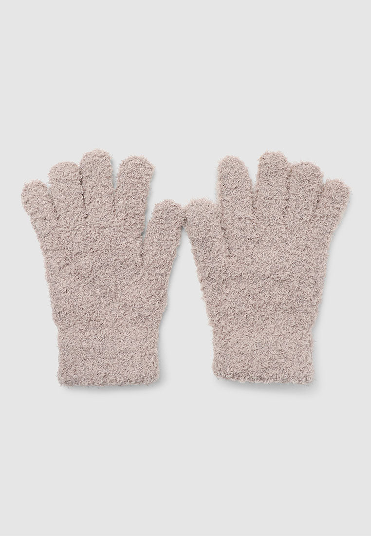 Women's Soft five-finger gloves in solid colour