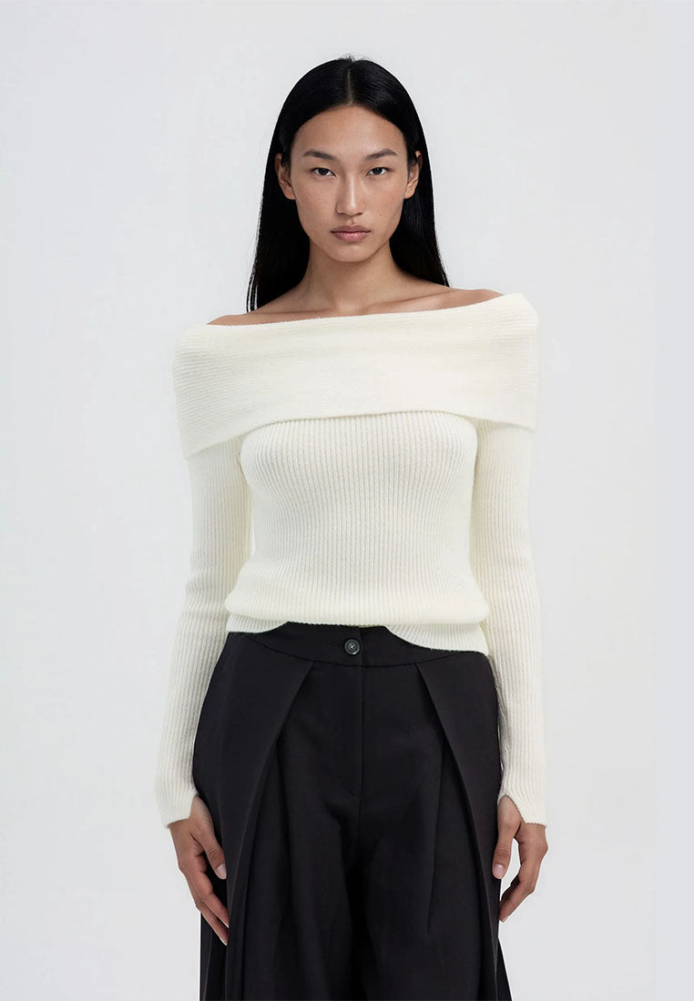Women's Off-Shoulder Top Sweater