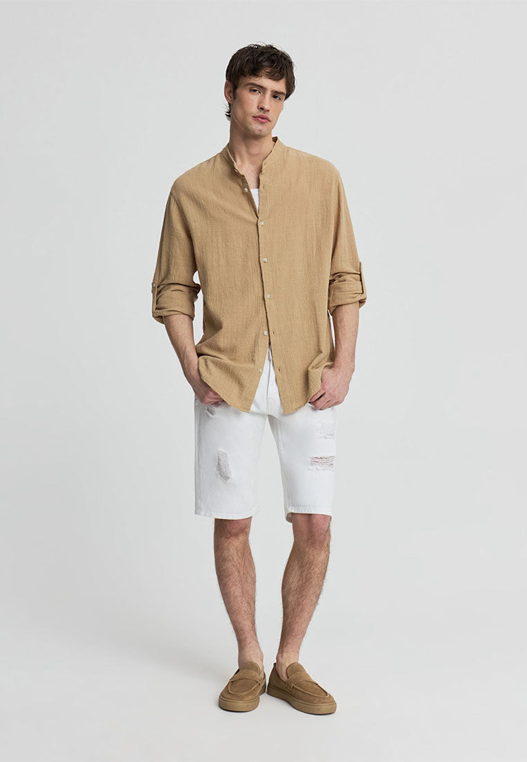 Men's Embossed Korean Shirt