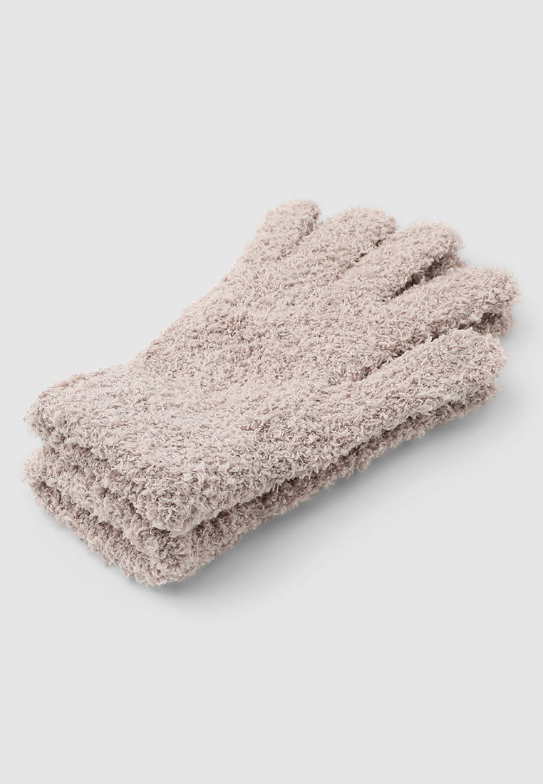Women's Soft five-finger gloves in solid colour