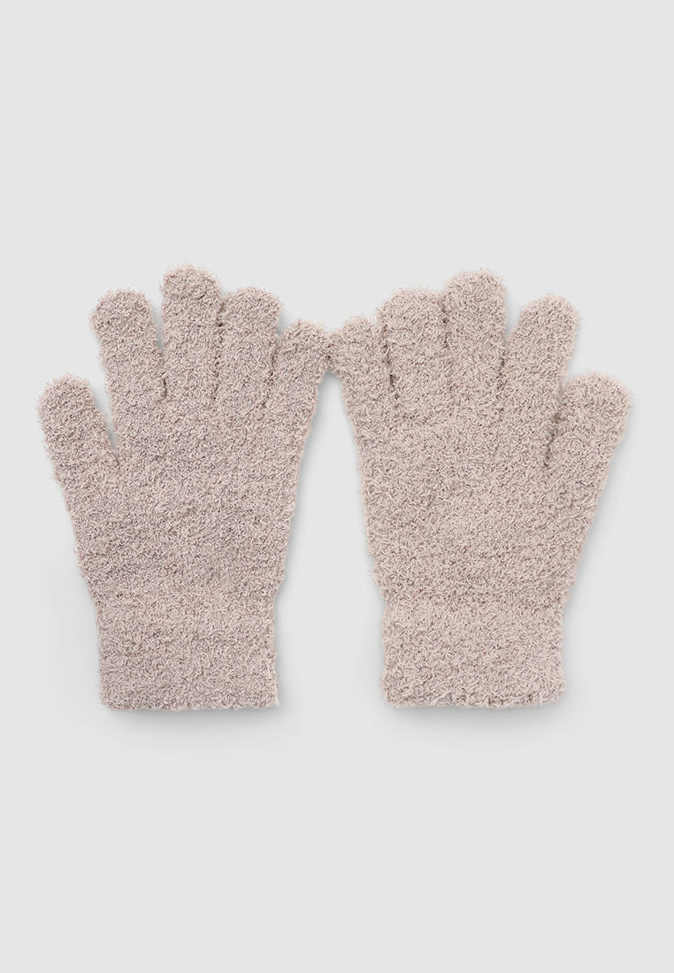 Women's Soft five-finger gloves in solid colour