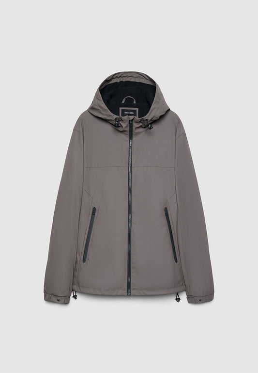 Men's Hooded Windbreaker Utility Jacket