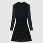 Women's Floral Print Ruffle Bodycon Dress