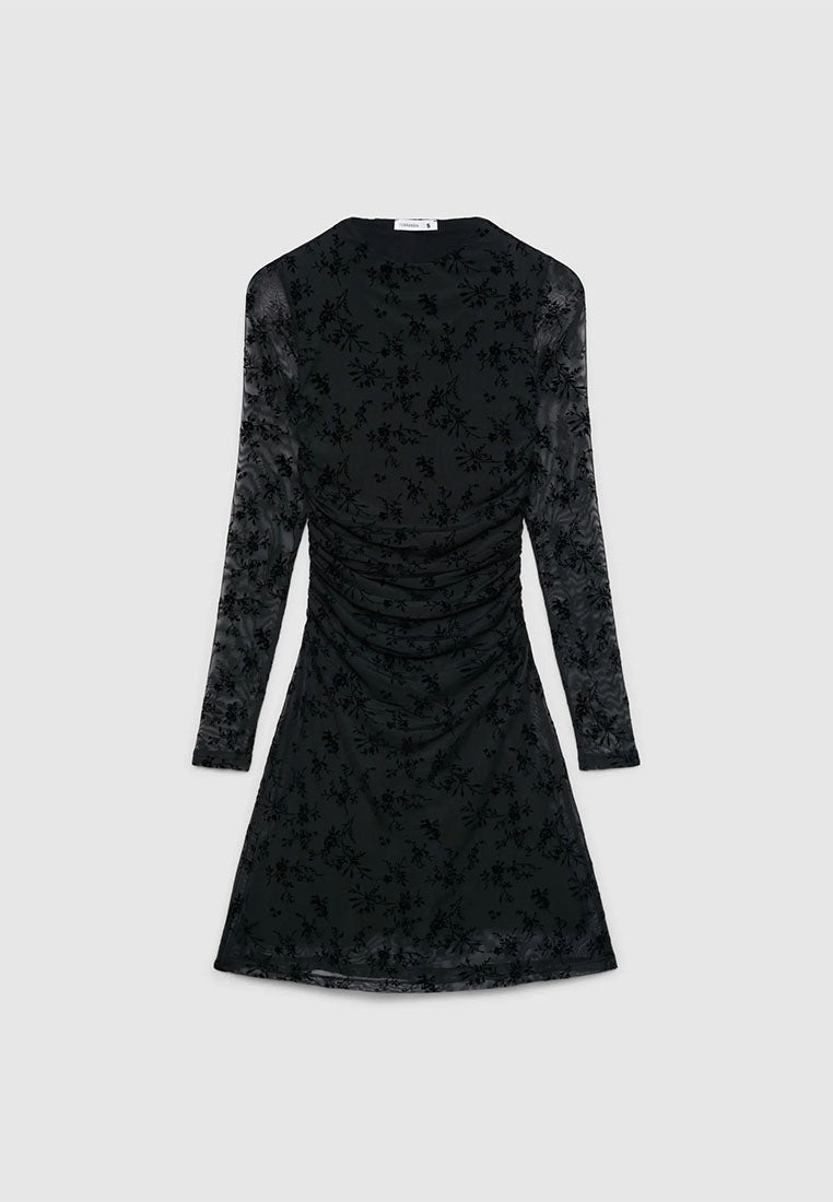 Women's Floral Print Ruffle Bodycon Dress