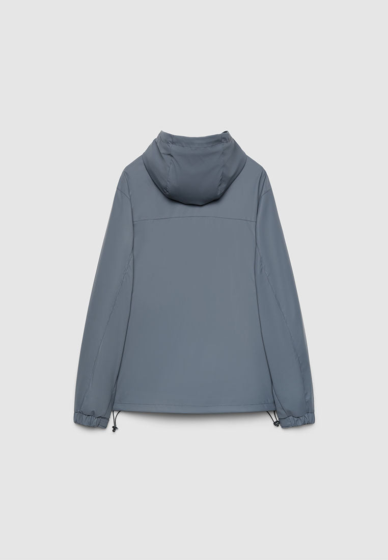 Men's Hooded Windbreaker Utility Jacket