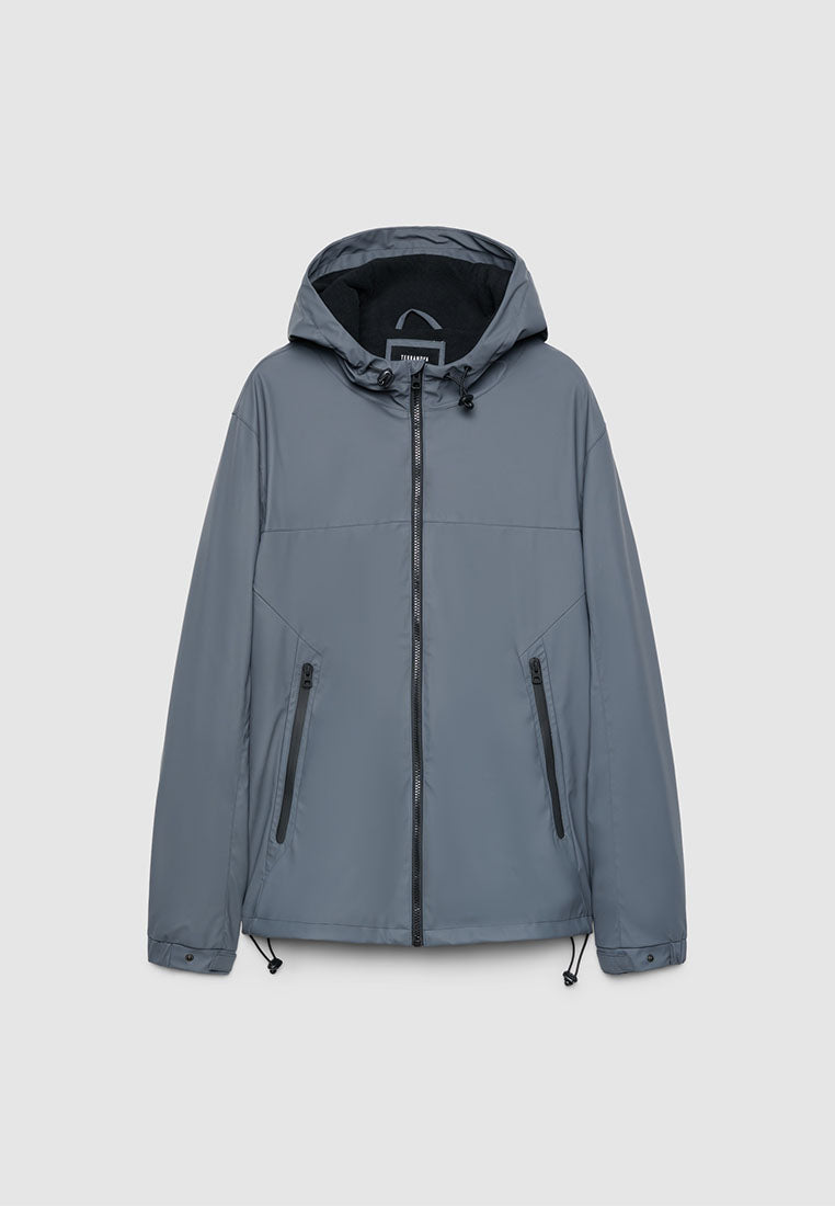 Men's Hooded Windbreaker Utility Jacket