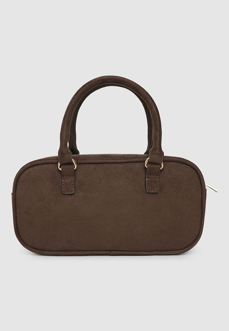 Women's Suede-effect bag with shoulder strap