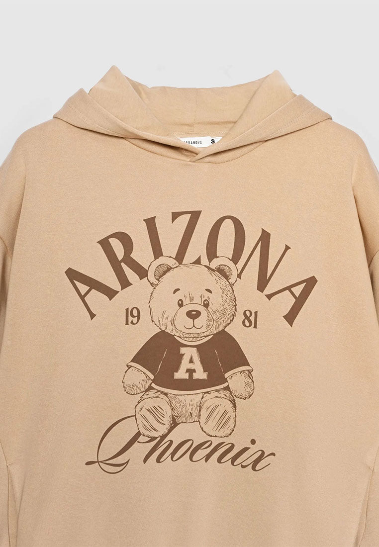 Women's Teddy Bear Print Hoodie
