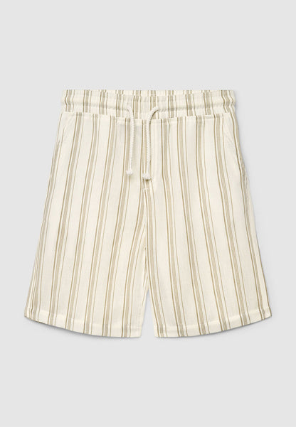 Striped Drawstring Jogger Shorts for Boys
