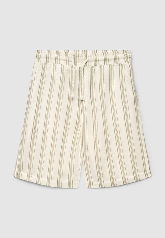 Striped Drawstring Jogger Shorts for Boys