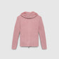 Zip-up cardigan with faux fur collar for Girls