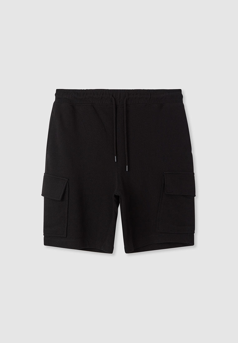 Men's Drawstring Knit Cargo Shorts