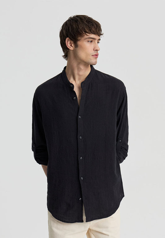 Men's Embossed Korean Shirt
