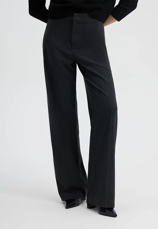 Women's Wide leg mélange-effect trousers