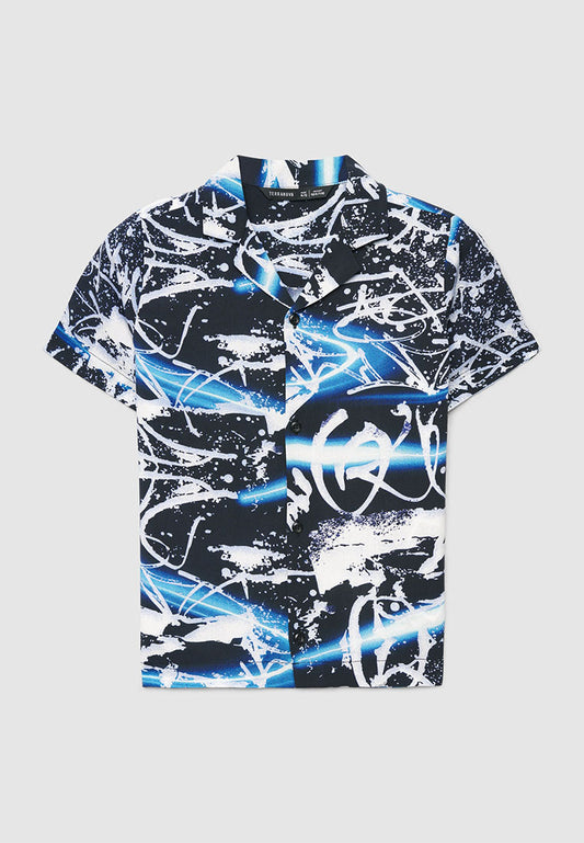 Graffiti Short-Sleeve Polo Shirt for Boys