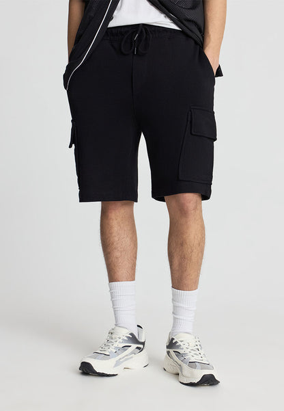 Men's Drawstring Knit Cargo Shorts