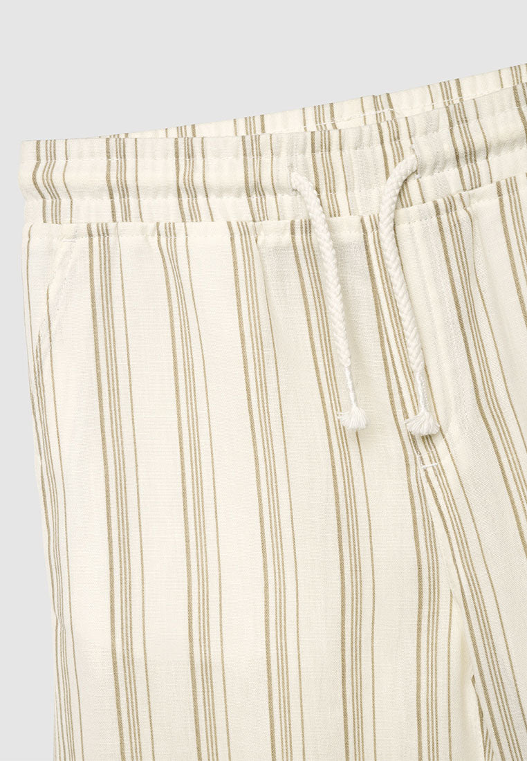 Striped Drawstring Jogger Shorts for Boys