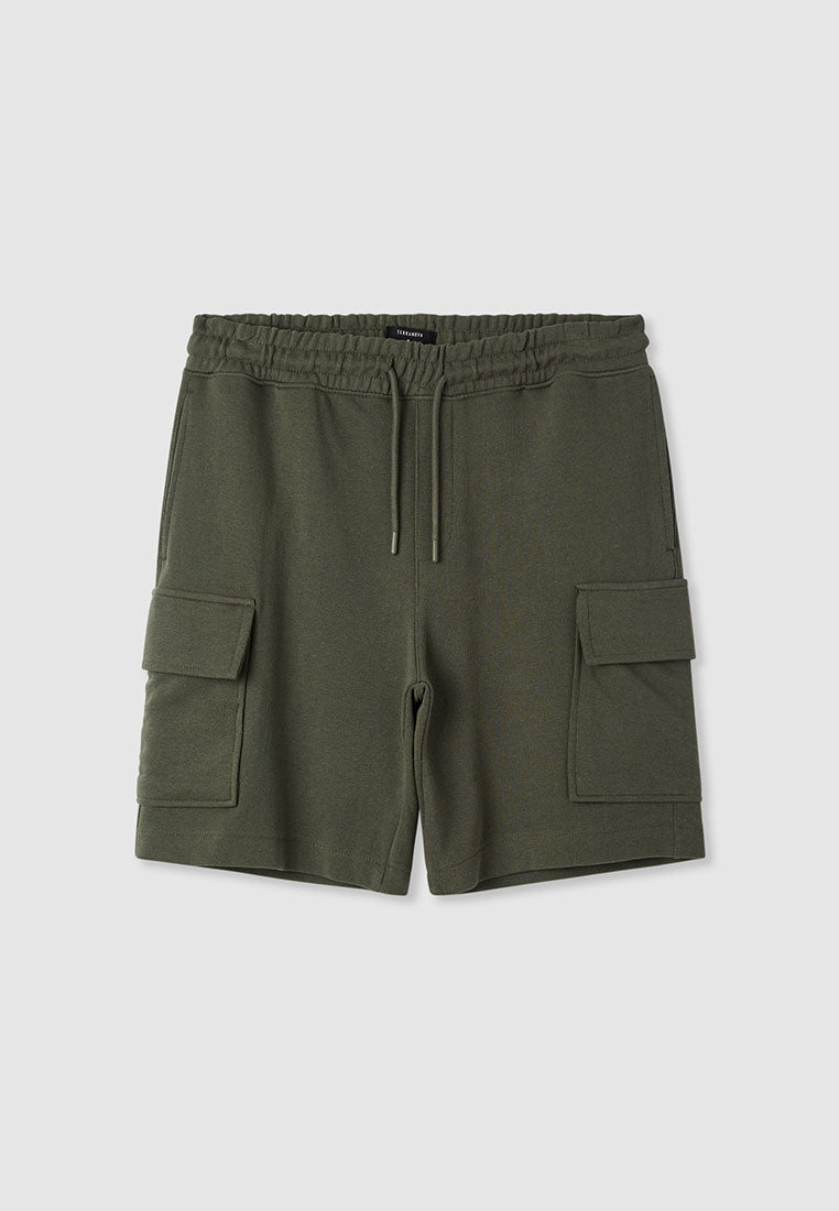 Men's Drawstring Knit Cargo Shorts