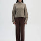 Women's Sweater with turtleneck and cable knit