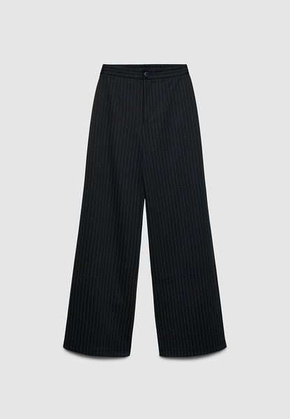 Women's Pinstripe Pleated-Look Trousers