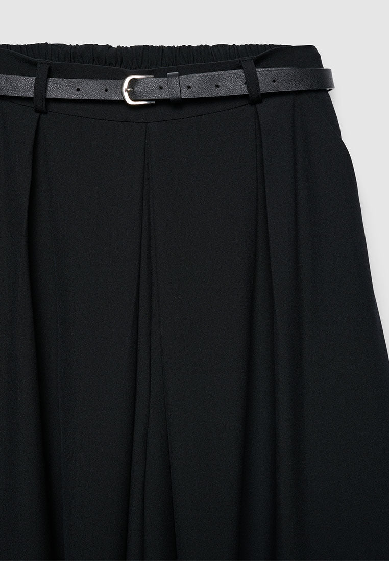 Women's High-Rise Belted Wide-Leg Pants