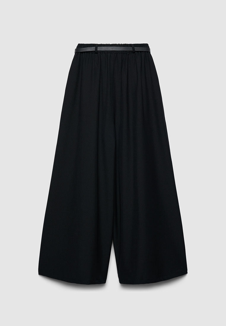 Women's High-Rise Belted Wide-Leg Pants