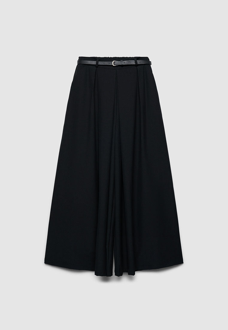 Women's High-Rise Belted Wide-Leg Pants