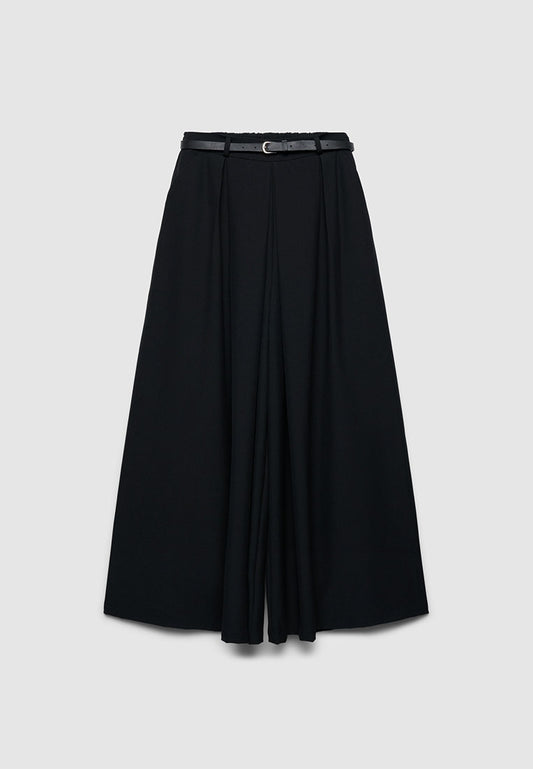 Women's High-Rise Belted Wide-Leg Pants