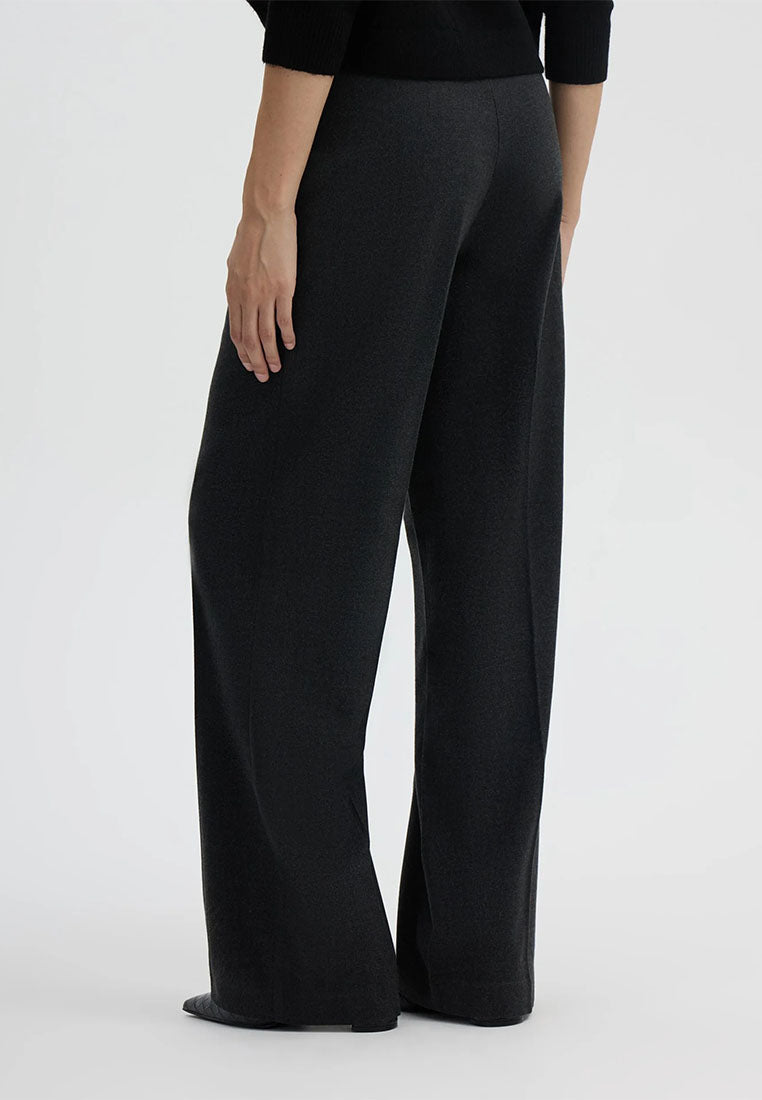 Women's Wide leg mélange-effect trousers