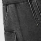 Men's Acid-Wash Knit Cargo Shorts