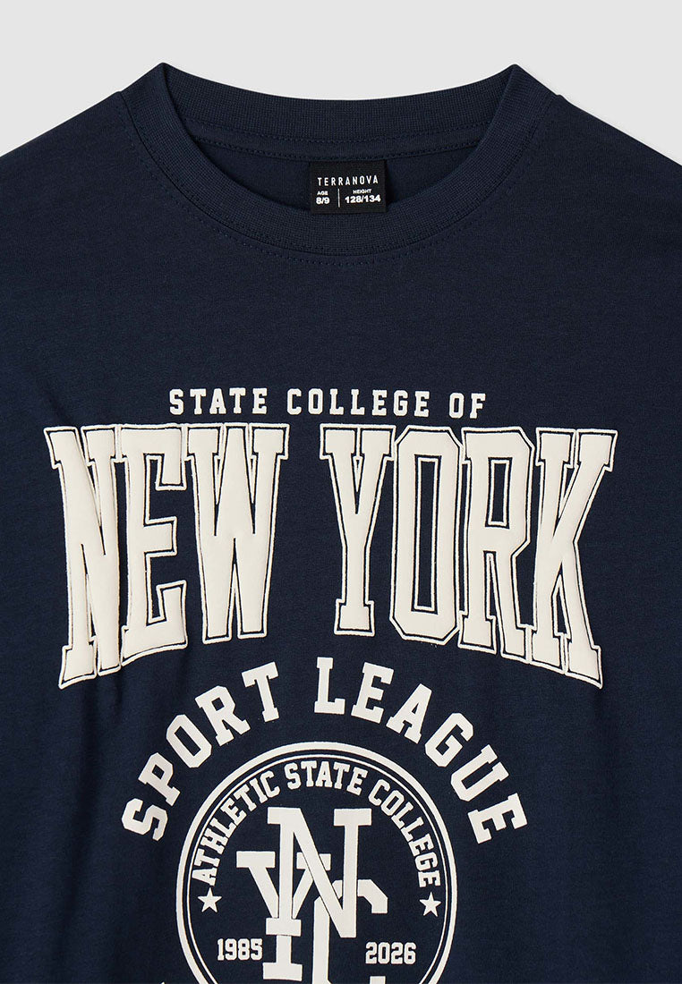Long-sleeve T-shirt with college print for Boys