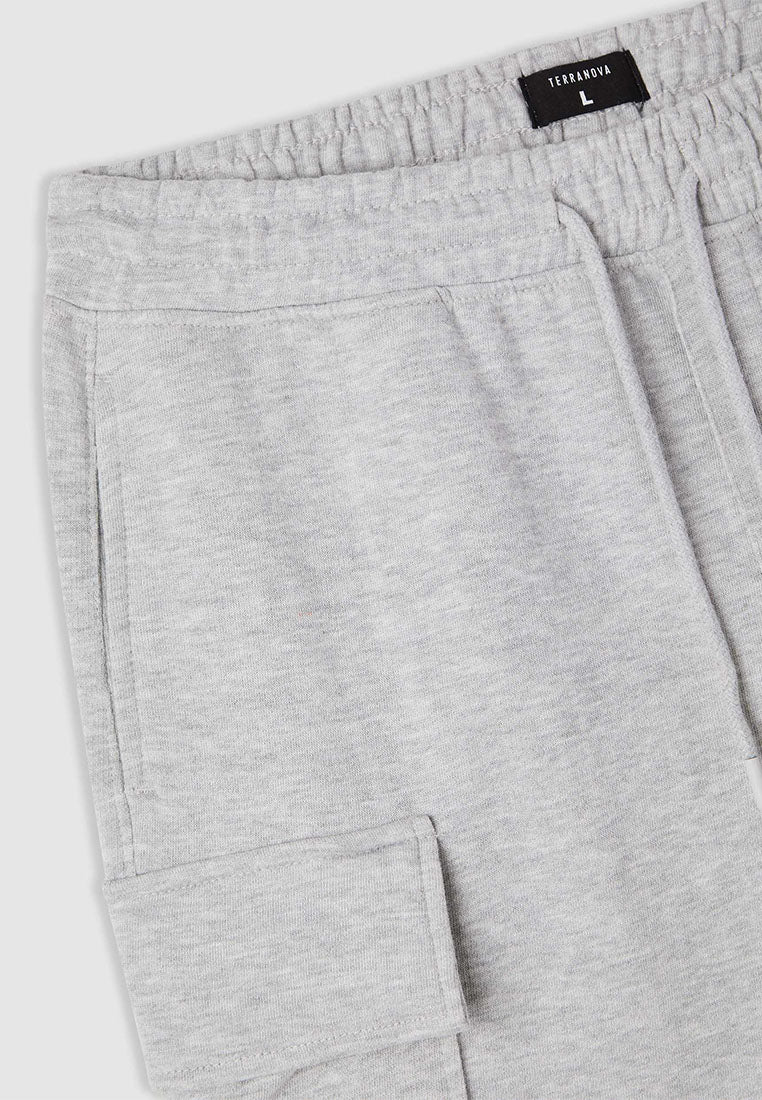 Men's Drawstring Knit Cargo Shorts