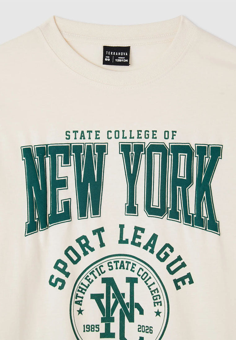 Long-sleeve T-shirt with college print for Boys