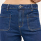 Women's Wide-leg jeans with Patch Pockets